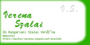 verena szalai business card